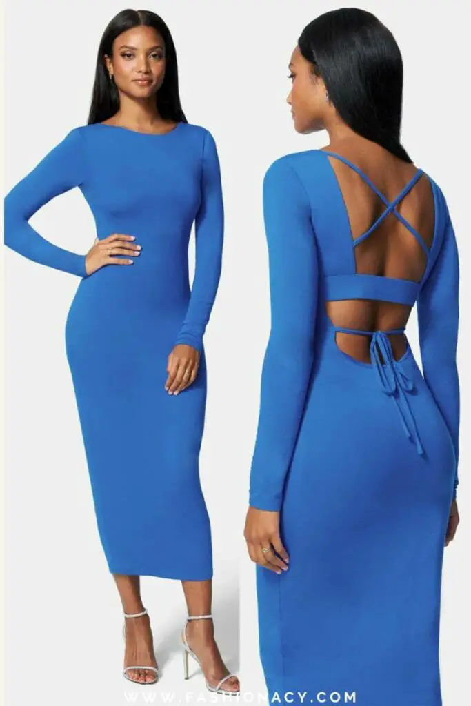 Long Bodycon Dress With Sleeves