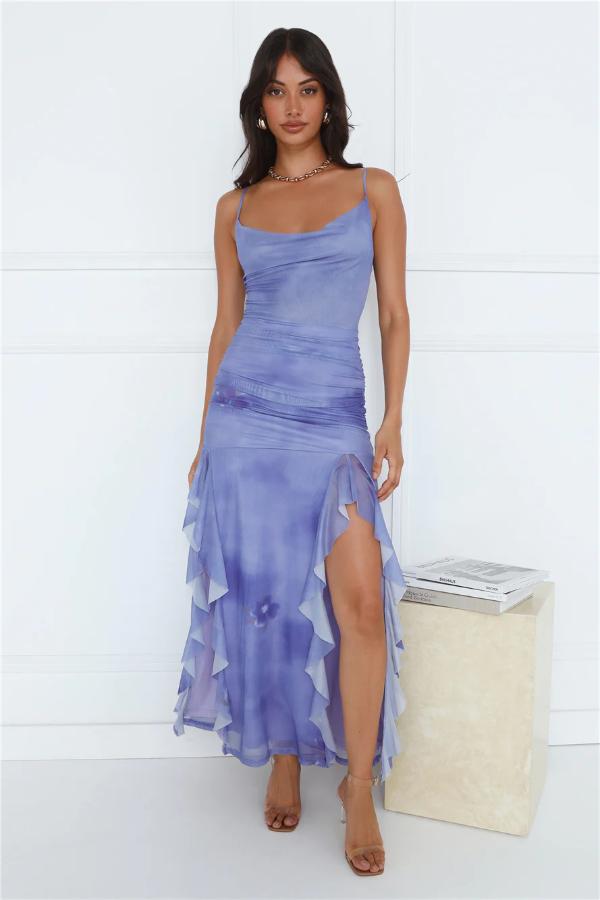 Long Purple Dress Casual