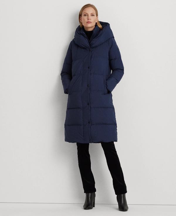 Navy Quilted Coat Outfit