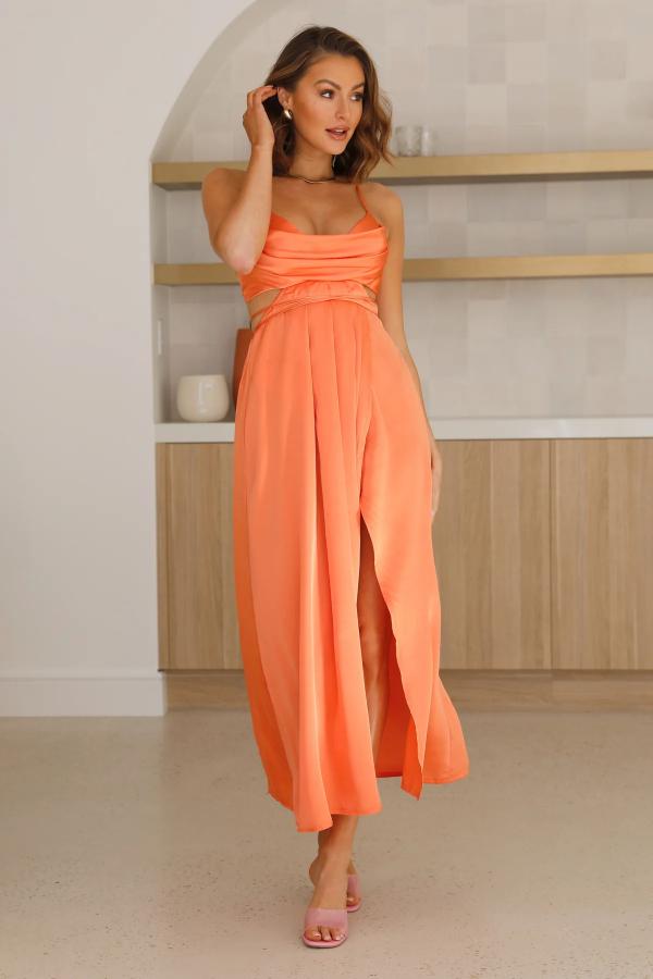 Orange Long Dresses 