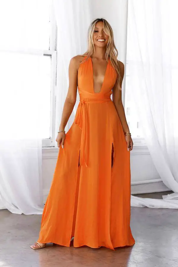 Orange Max Dress Summer
