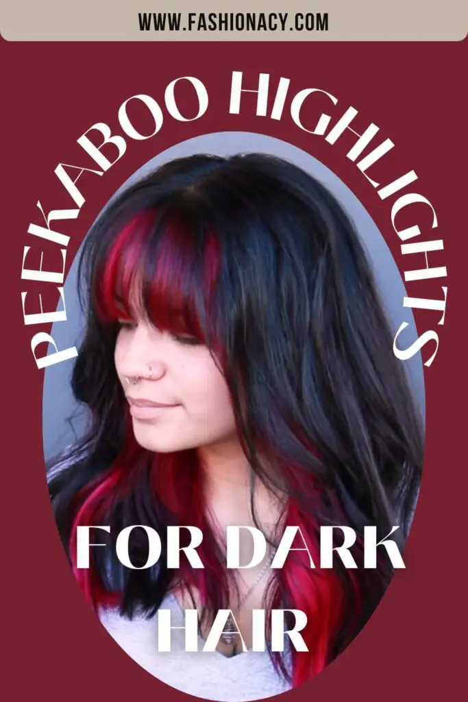 Peekaboo Highlights For Dark Hair