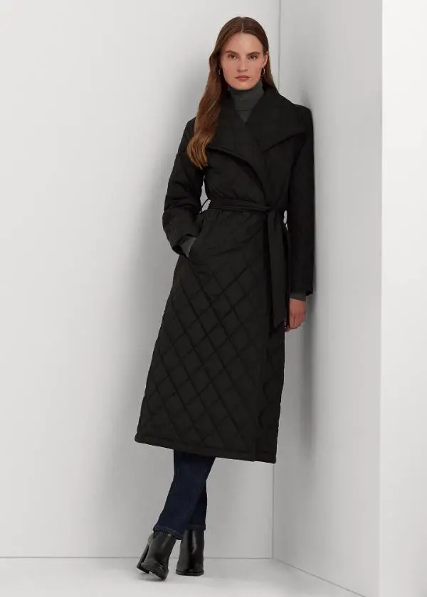 Quilted Wrap Coat Outfit