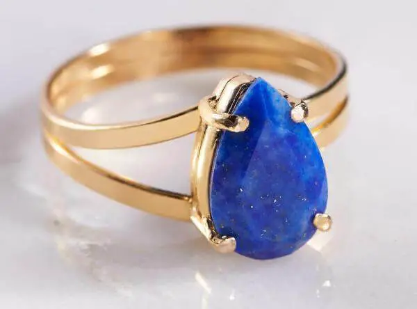 Silver Lapis Lazuli Ring Women