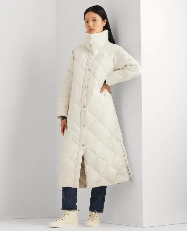 White Quilted Coat Outfit