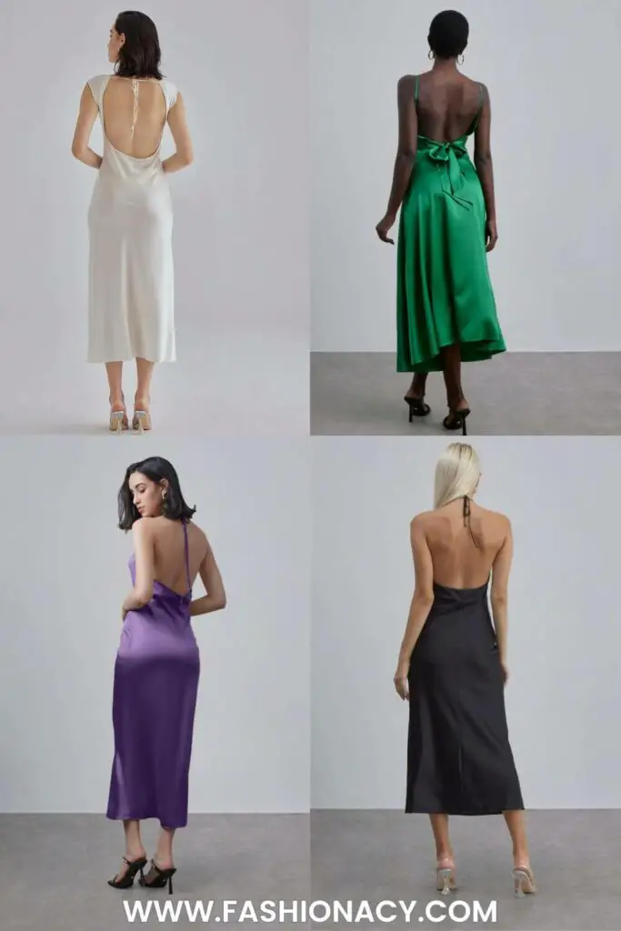 Backless Silk Dresses