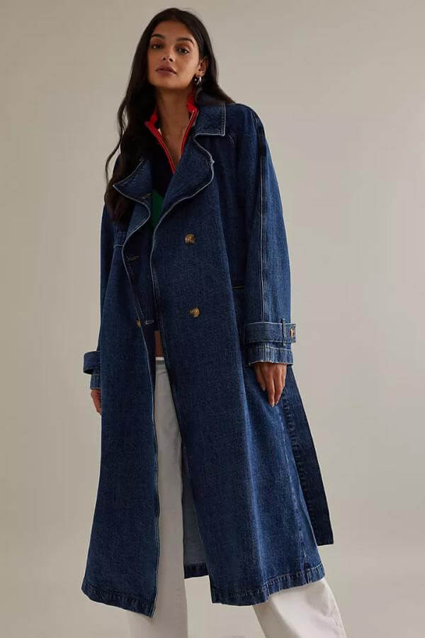 Denim Trench Coat Outfit