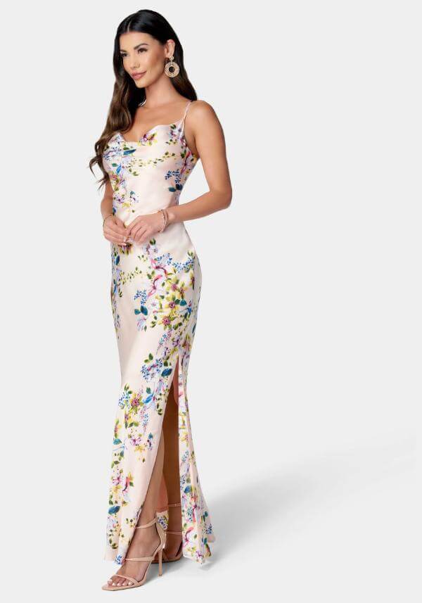 Floral Maxi Dress With Slit