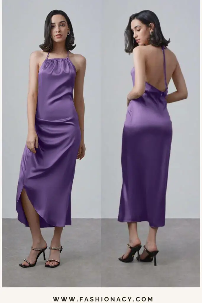 Formal Backless Silk Dress