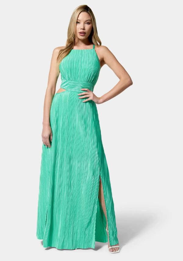 Green Maxi Dress Aesthetic