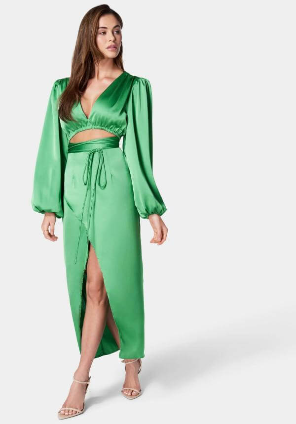 Green Maxi Dress Outfit Casual