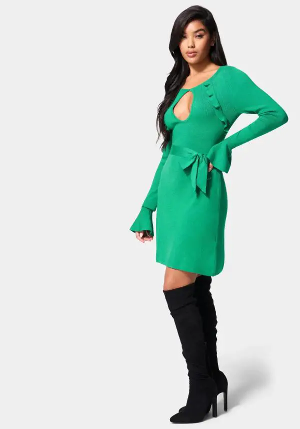 Green Mini Dress Outfit