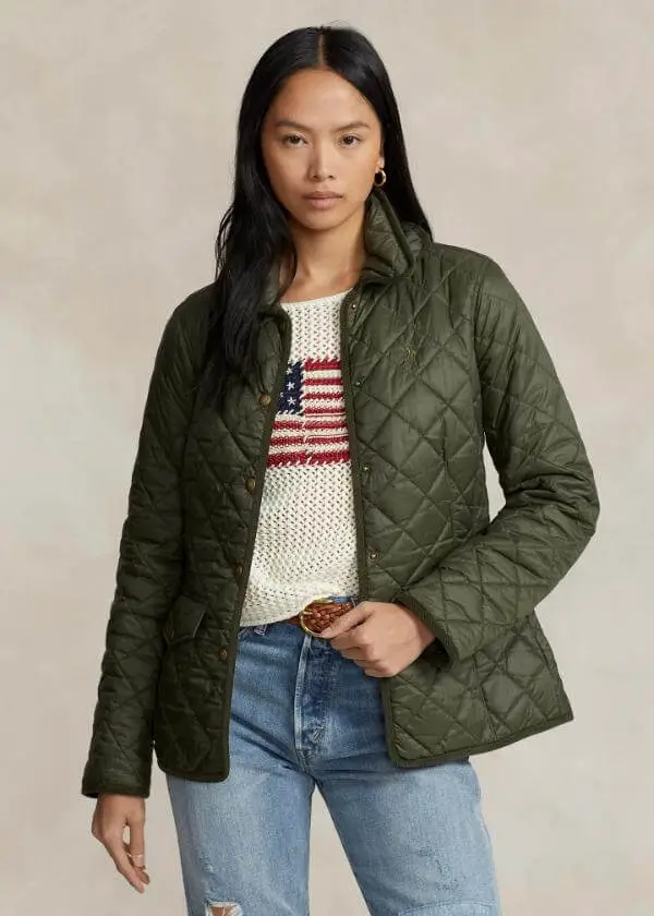 Green Quilted Jacket Outfit Women