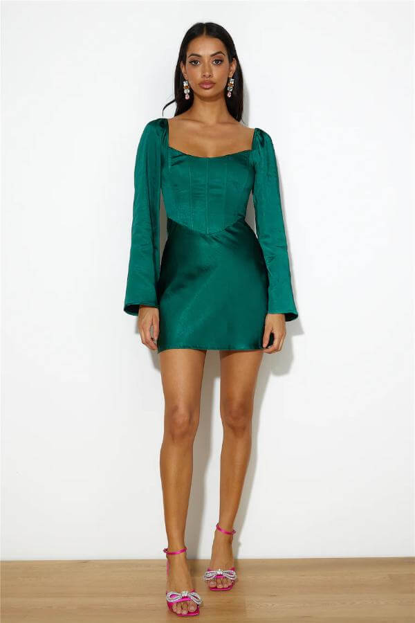 Green Short Dress Formal