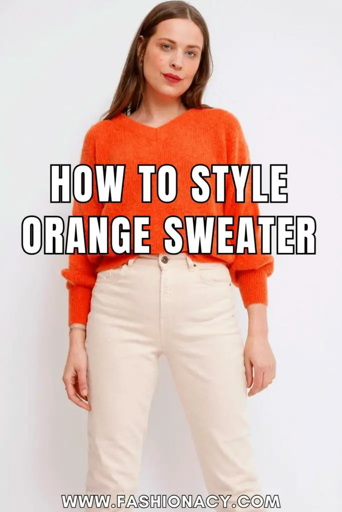 How to Style Orange Sweater