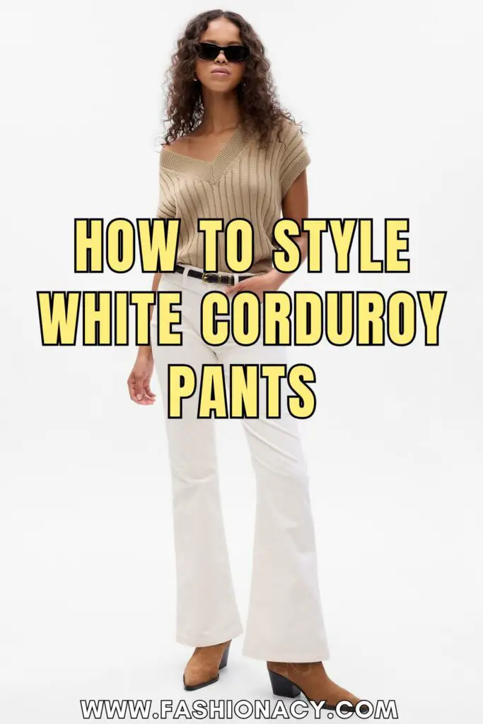 How to Style White Corduroy Pants