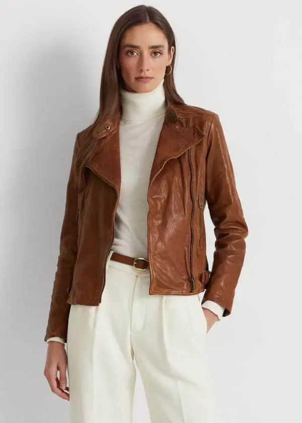 Leather Moto Jacket Outfit Winter
