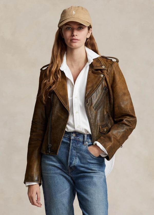 Leather Moto Jacket Women