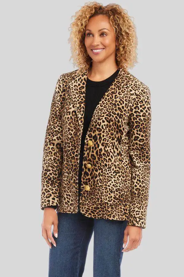Leopard Blazer Outfit Casual