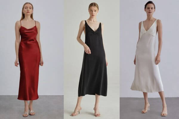 Long Silk Slip Dresses