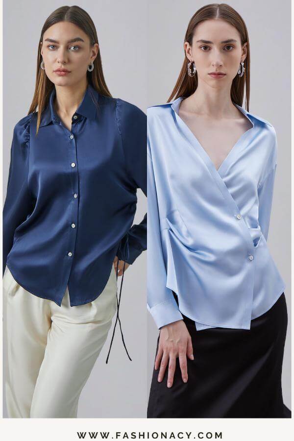 Long Sleeve Silk Blouses