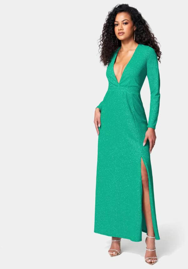 Maxi Green Dress Formal