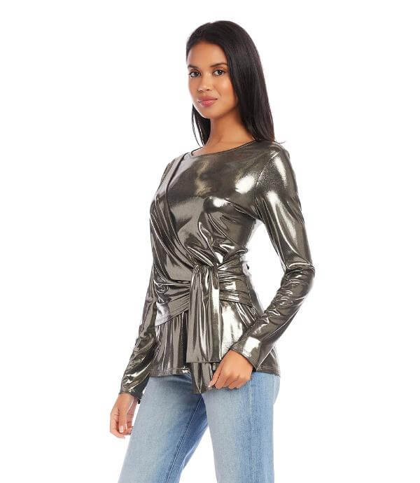 Metallic Top Outfit Ideas