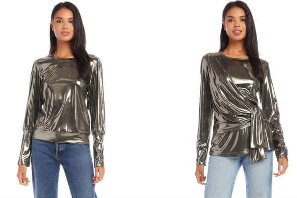 Metallic Tops For Women