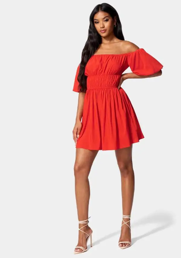 Short Red Dress Casual