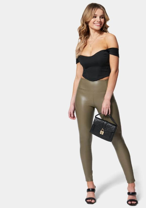 Vegan Leather Leggings Outfit