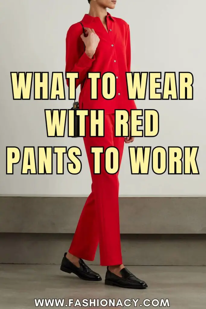 What to Wear With Red Pants to Work
