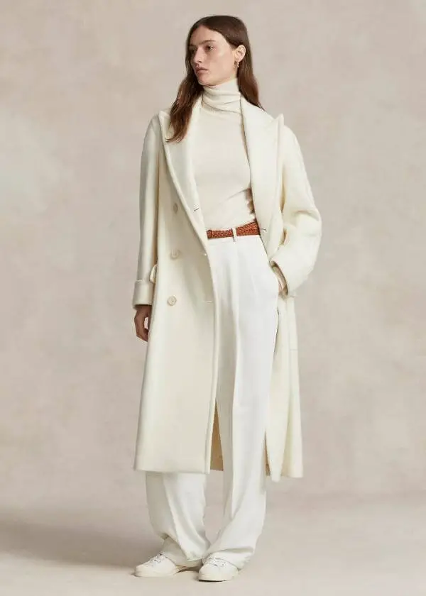 White Polo Coat Outfit