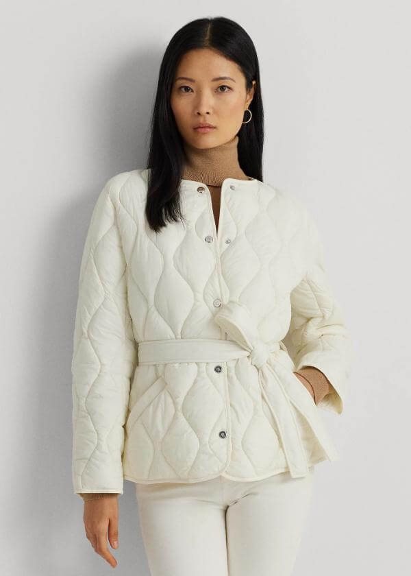White Quilted Jacket Outfit Women