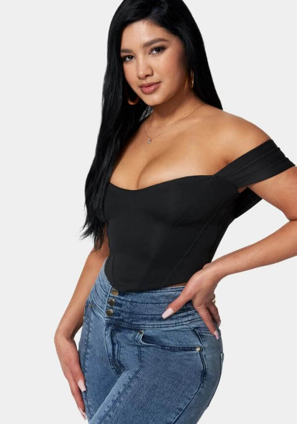 Black Off The Shoulder Top