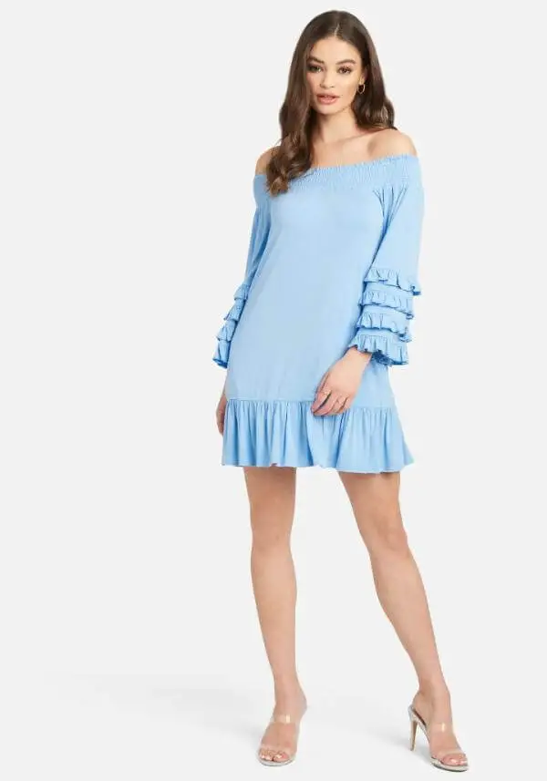 Blue Short Dress Aesthetic