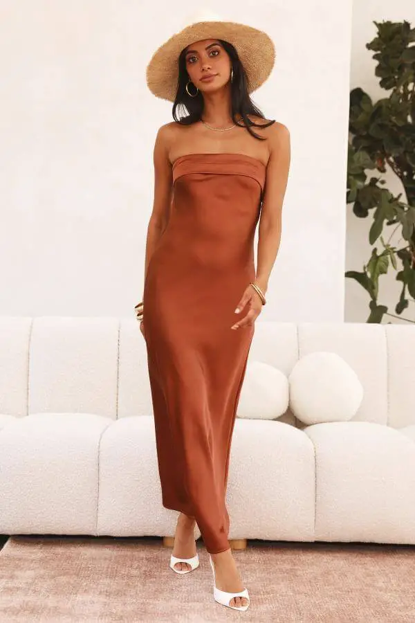 Brown Maxi Dress Outfit Casual