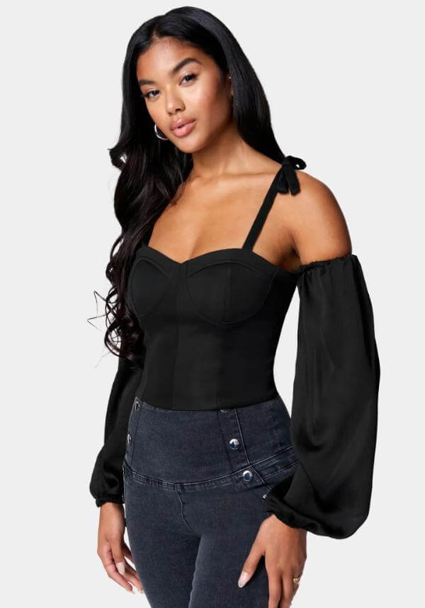 Bustier Top With Sleeves