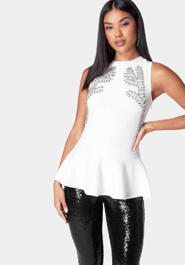 Embellished Sweater Top