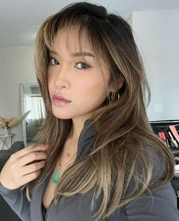 Feathered Bangs Long Hair