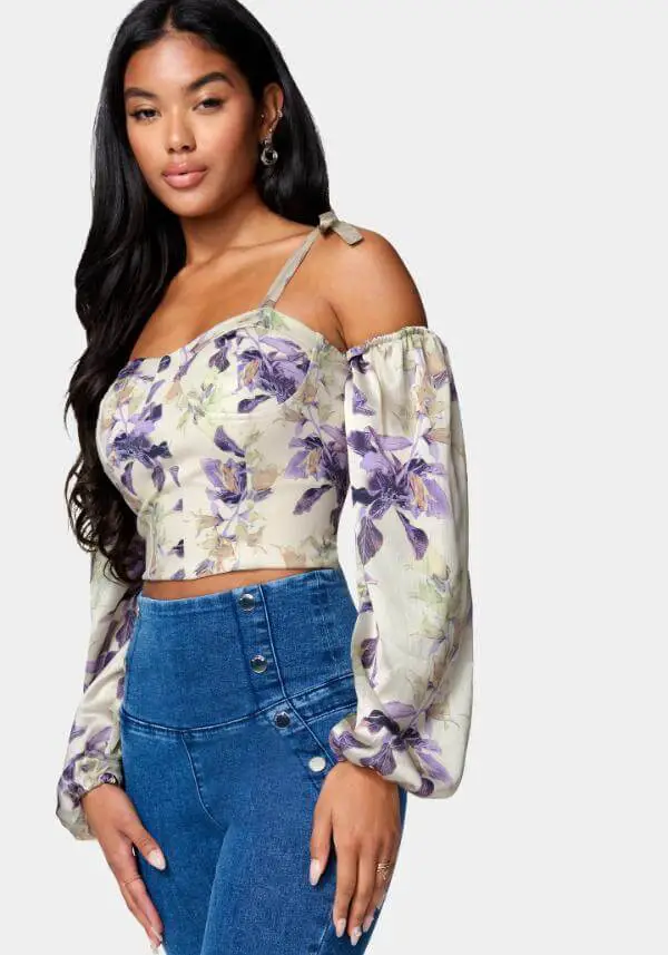 Floral Bustier Top Outfit