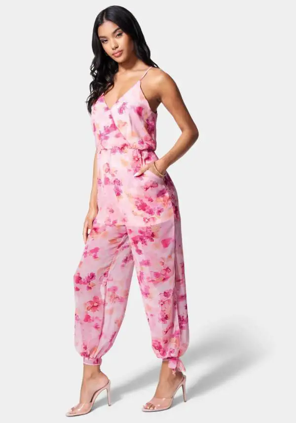 Floral Print Jumpsuit Outfit