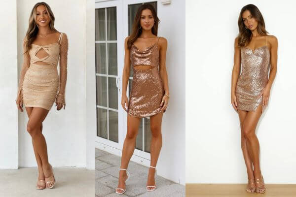 Gold Mini Dresses