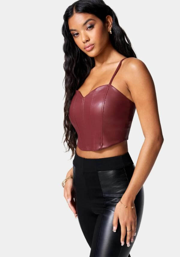 Leather Bustier Top Outfit