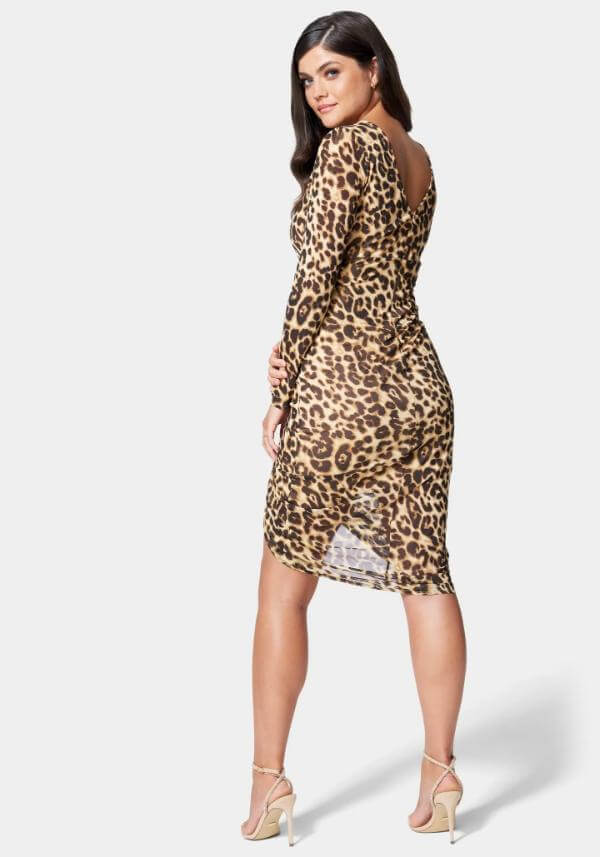Leopard Print Midi Dress Outfit
