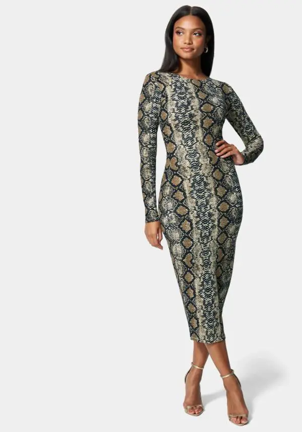 Long Bodycon Dress Full Sleeves