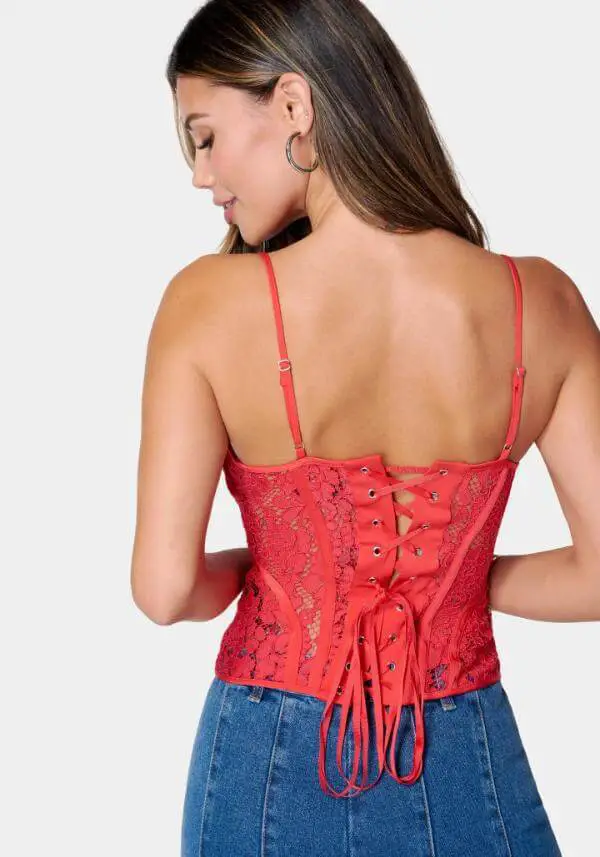Red Corset Top Outfit