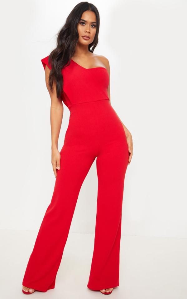 Red Jumpsuit Party Outfit