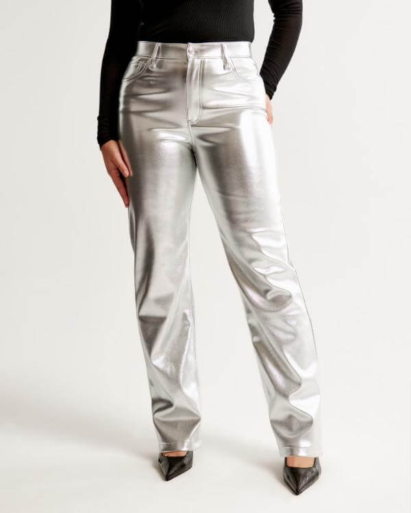 Relaxed Faux Leather Pants