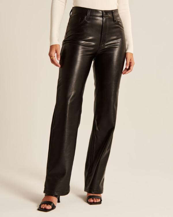 Relaxed Leather Pants Outfit