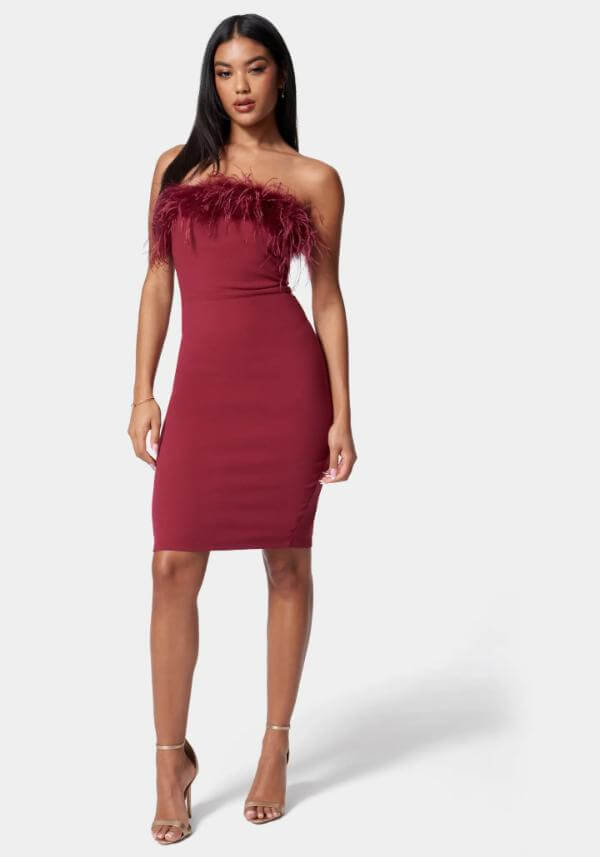 Strapless Midi Bodycon Dress